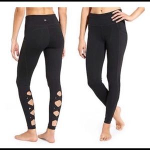 ATHLETA BACK DETAIL CROSSOVER LEGGINGS